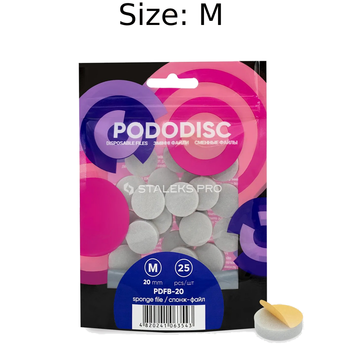 STALEKS PRO PODODISC DISPOSABLE DISC FILES SPONGES FOR PEDICURE 25 PCS ...